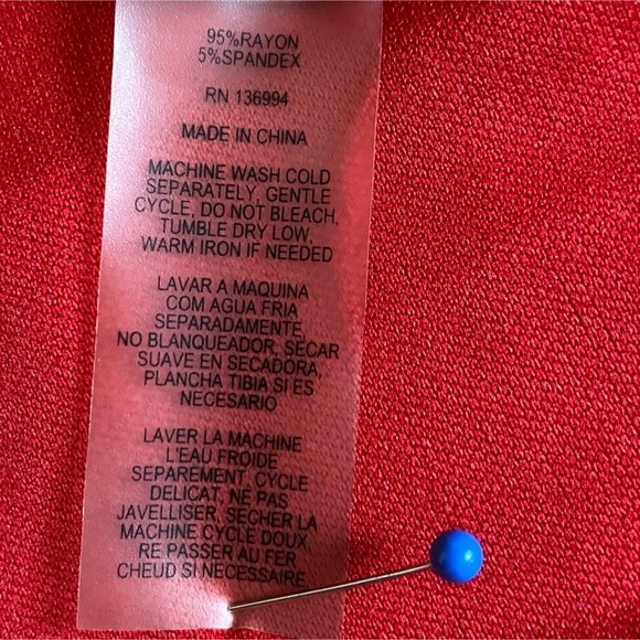 NWT Milano Cavell red V neck Jumpsuit Size - L - Picture 9 of 12